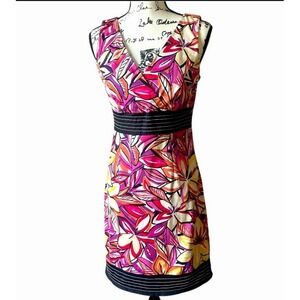 dBy Ltd.‎ Multicolor Floral Print Sleeveless Sheath Y2K Dress Women's 6